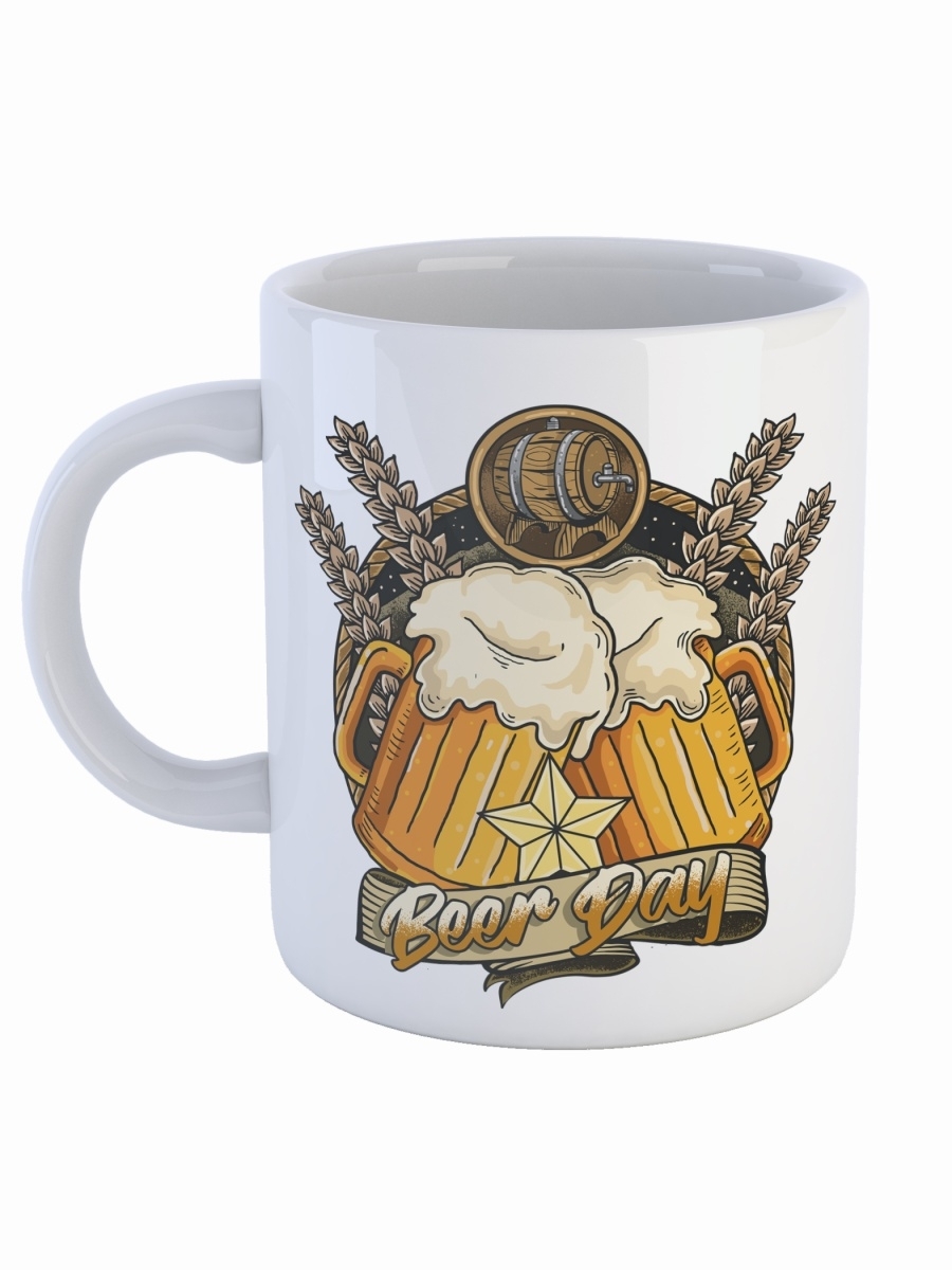 фото Кружка сувенирshop прикол "beer day / пивной день" 330 мл cu-trbd1-w/s