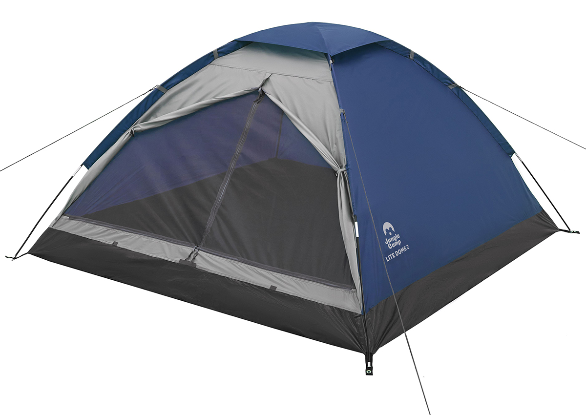 Палатка Jungle Camp Lite Dome, треккинговая, 2 места, синий/серый