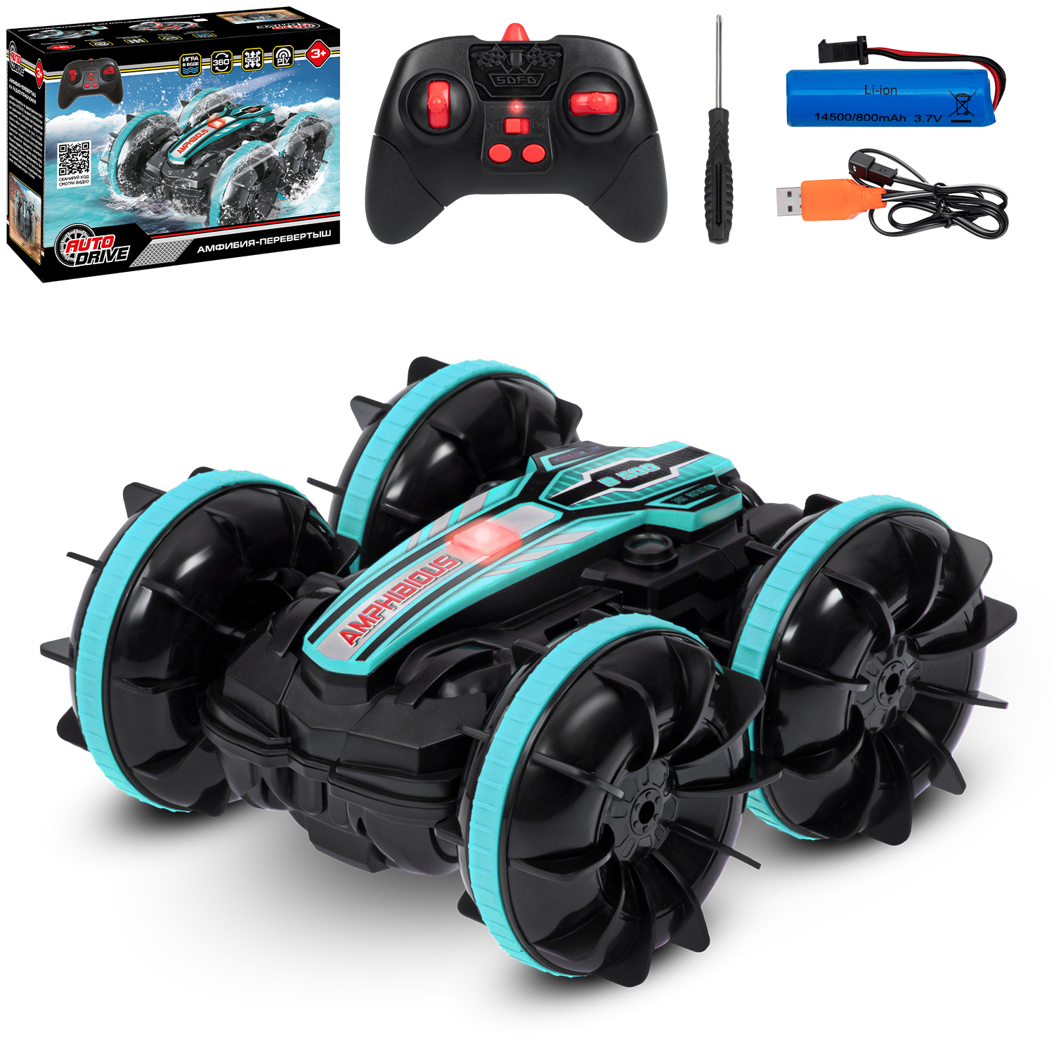 Радиоуправляемая машинка Амфибия-перевертыш ТМ AUTODRIVE, JB0404745