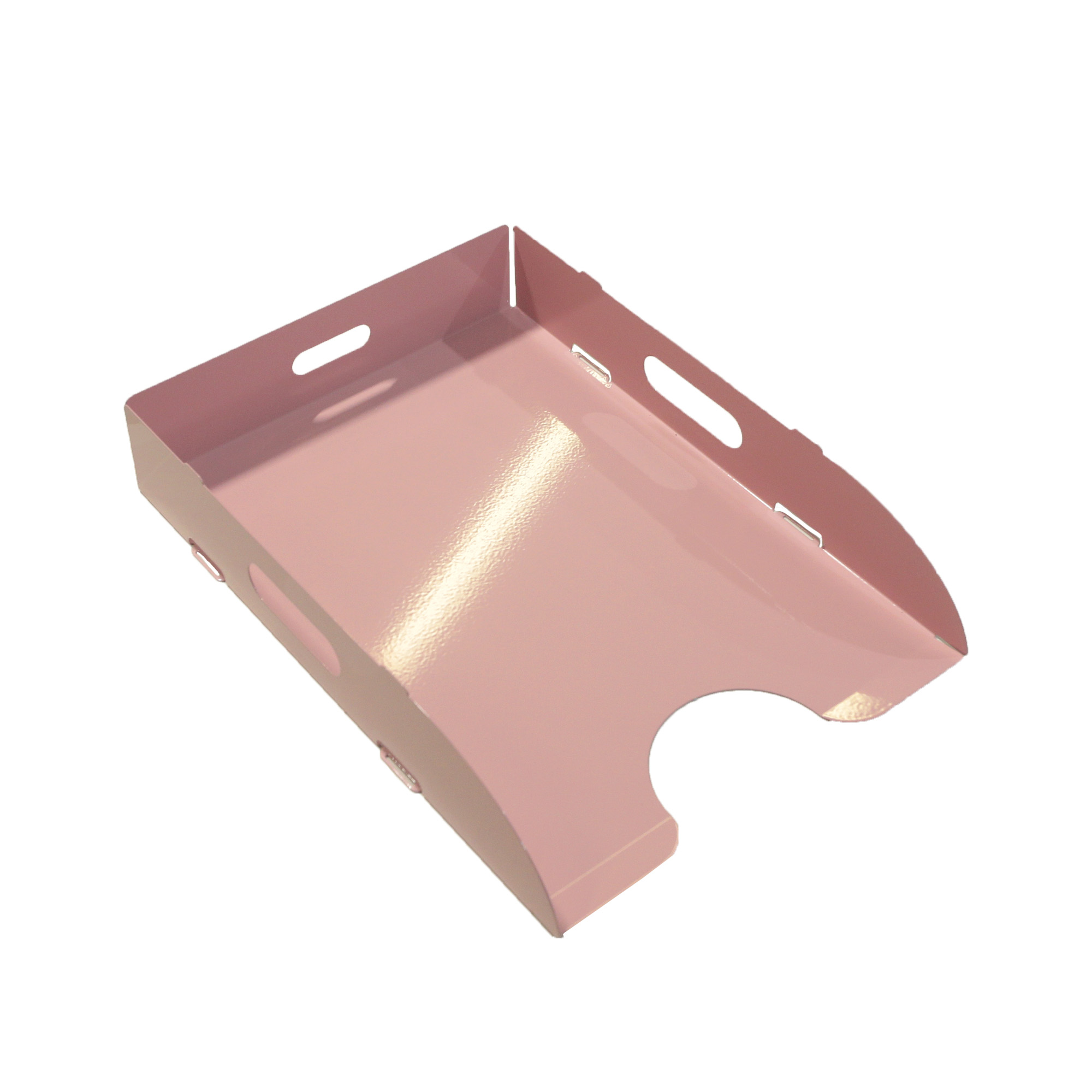 Лоток для бумаги VERANDA А11.681 горизонтальный металл розовый