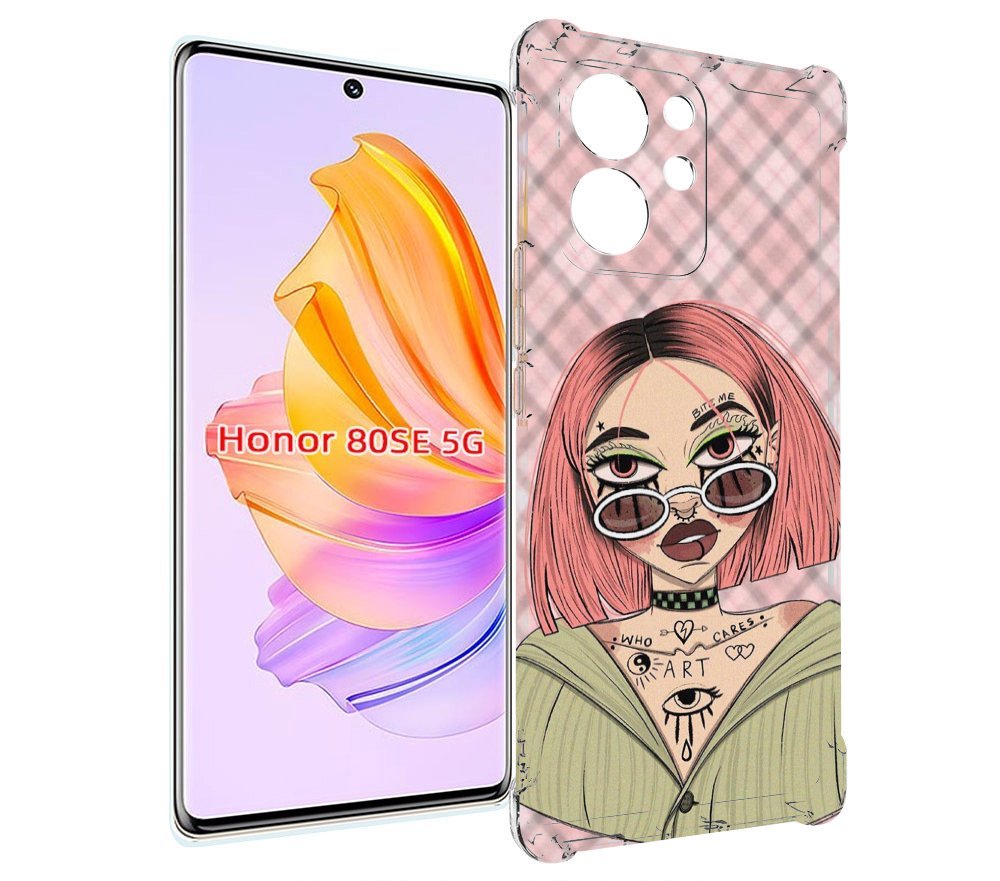 

Чехол MyPads бунтарка-девочка для Honor 80 SE, Прозрачный, Tocco