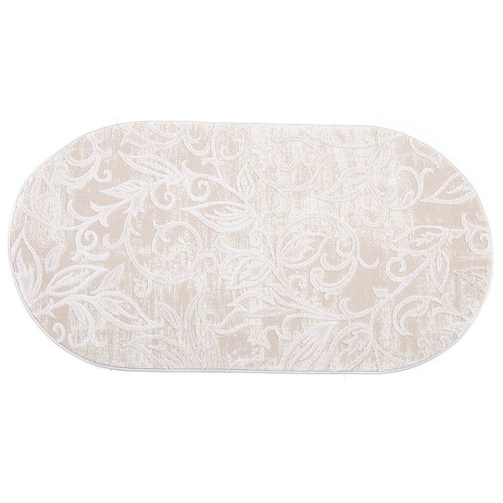 

Ковер интерьерный 0.8х1.5 м, Silvano, Maximillian, овальный, цв. Beige/Beige, 0A096A