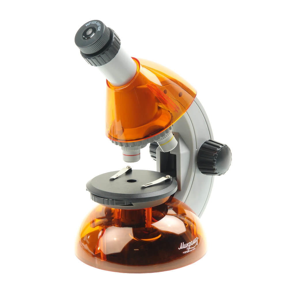 Микроскоп Микромед Атом 40x-640x апельсин 27389 микроскоп микромед атом 40x 640x аметист 27386