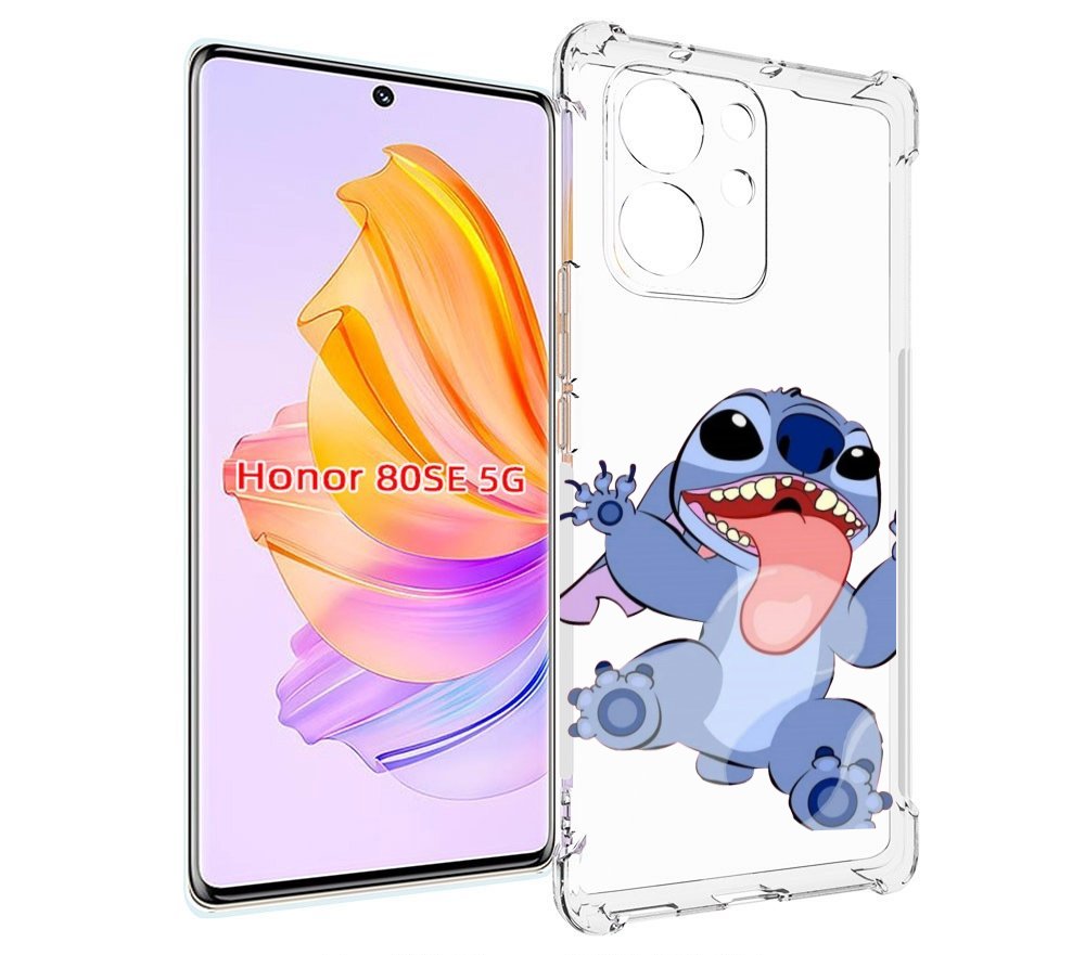 

Чехол MyPads большой-стич для Honor 80 SE, Прозрачный, Tocco