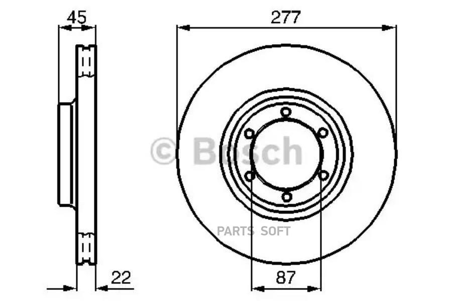 

Диск Тормозной Hyundai Galloper (97-) Передний (1Шт.) Bosch Bosch арт. 0986478635