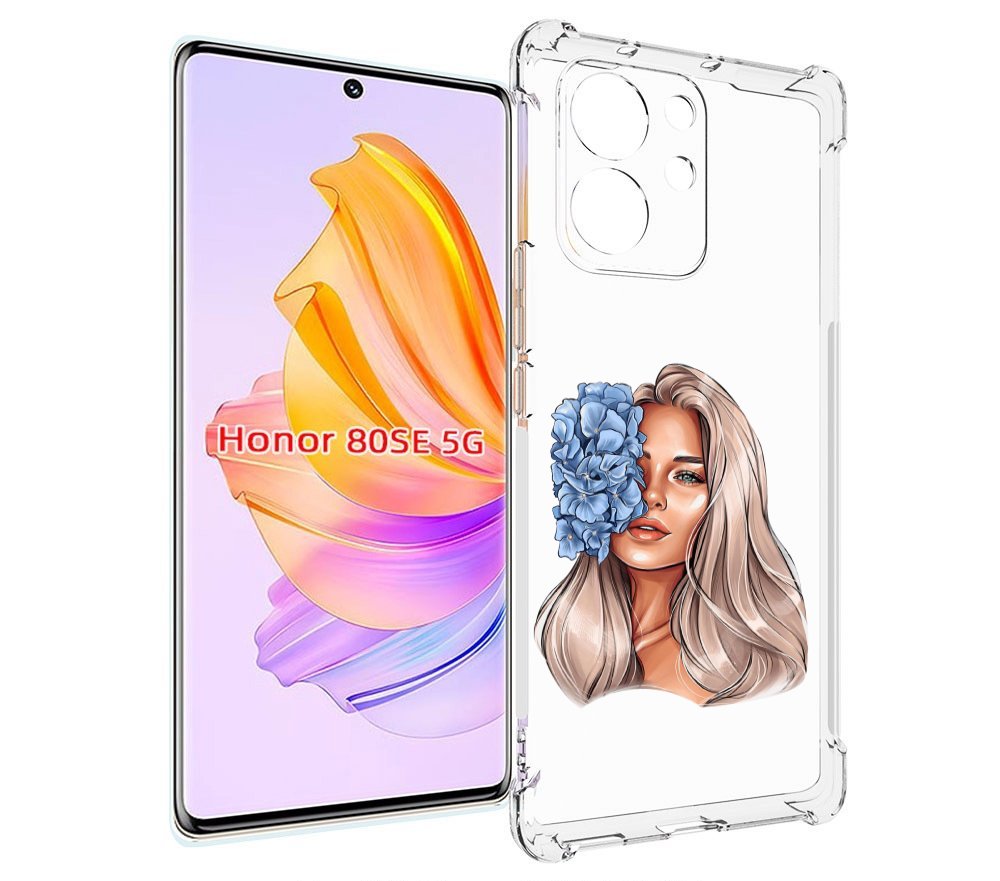 

Чехол MyPads блондинка-с-голубыми-цветами женский для Honor 80 SE, Прозрачный, Tocco