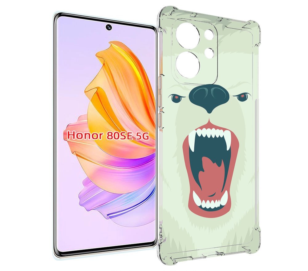 

Чехол MyPads белый-медведь для Honor 80 SE, Прозрачный, Tocco