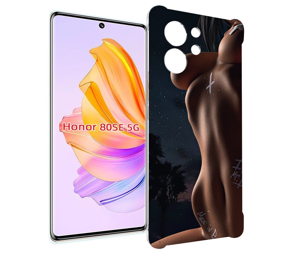 

Чехол MyPads белые-татуировки-на-теле для Honor 80 SE, Прозрачный, Tocco
