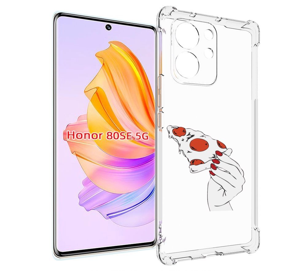 

Чехол MyPads белая-пицца для Honor 80 SE, Прозрачный, Tocco