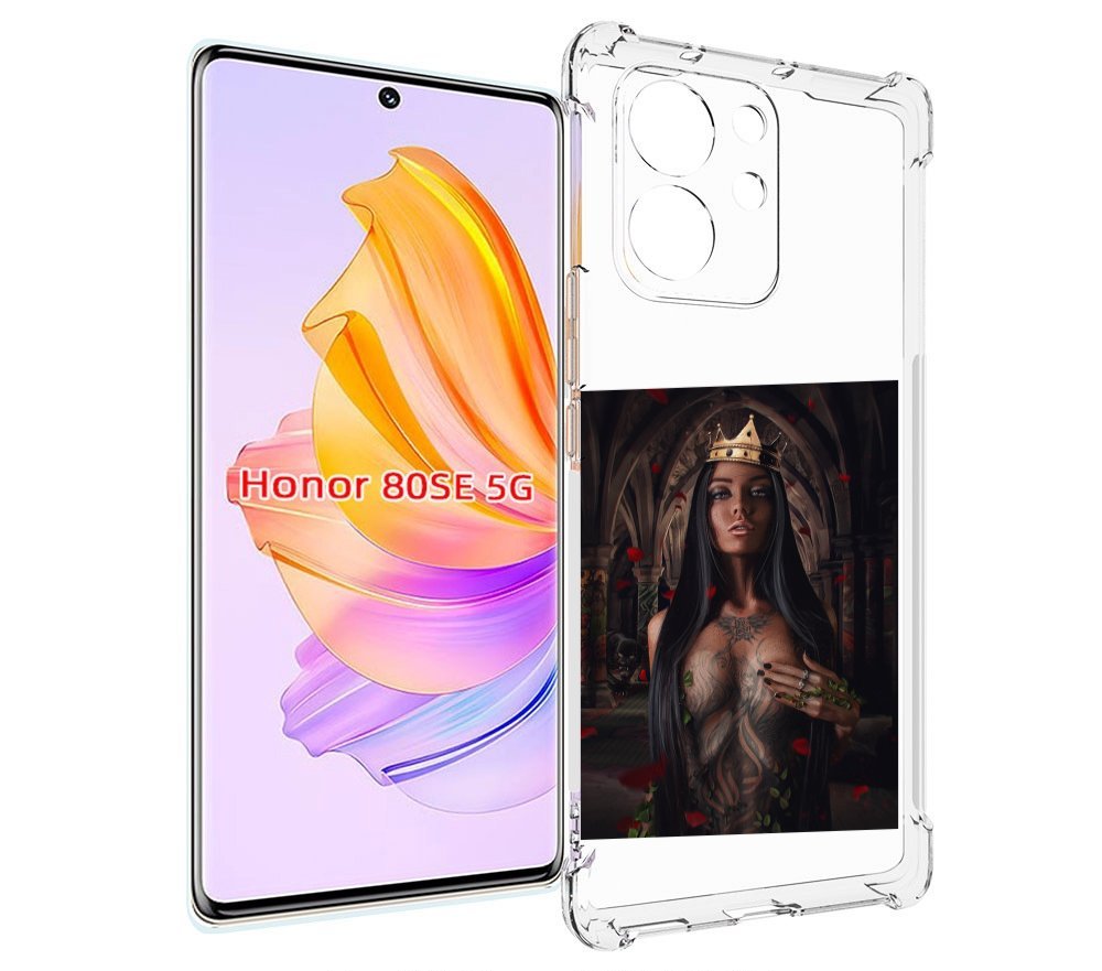 

Чехол MyPads багровый-пик для Honor 80 SE, Прозрачный, Tocco