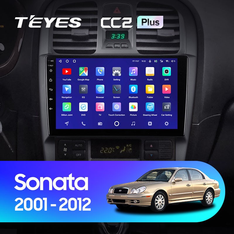 

Штатная магнитола Teyes CC2 Plus 4/64 Hyundai Sonata EF рестайлинг (2001-2012), CC2 Plus