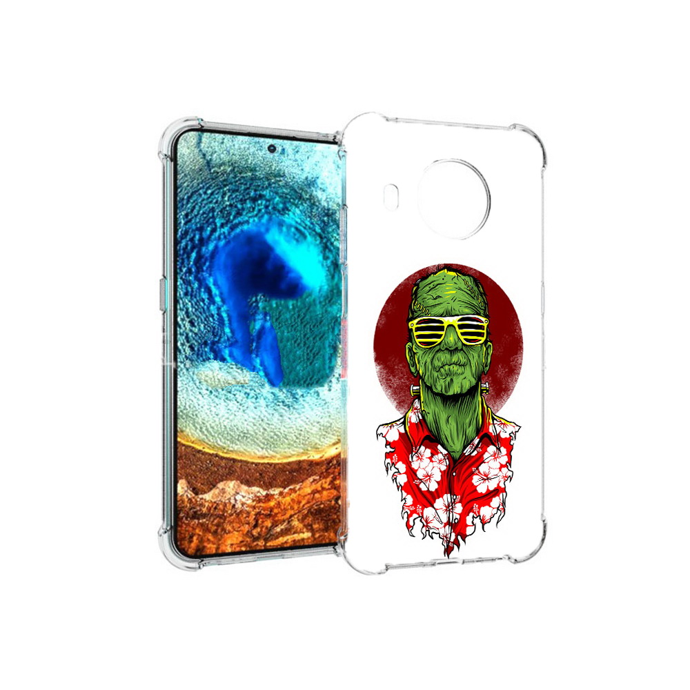 

Чехол MyPads Tocco для Nokia X20 крутой зеленый мужчина в очках (PT159436.101.424), Прозрачный, Tocco
