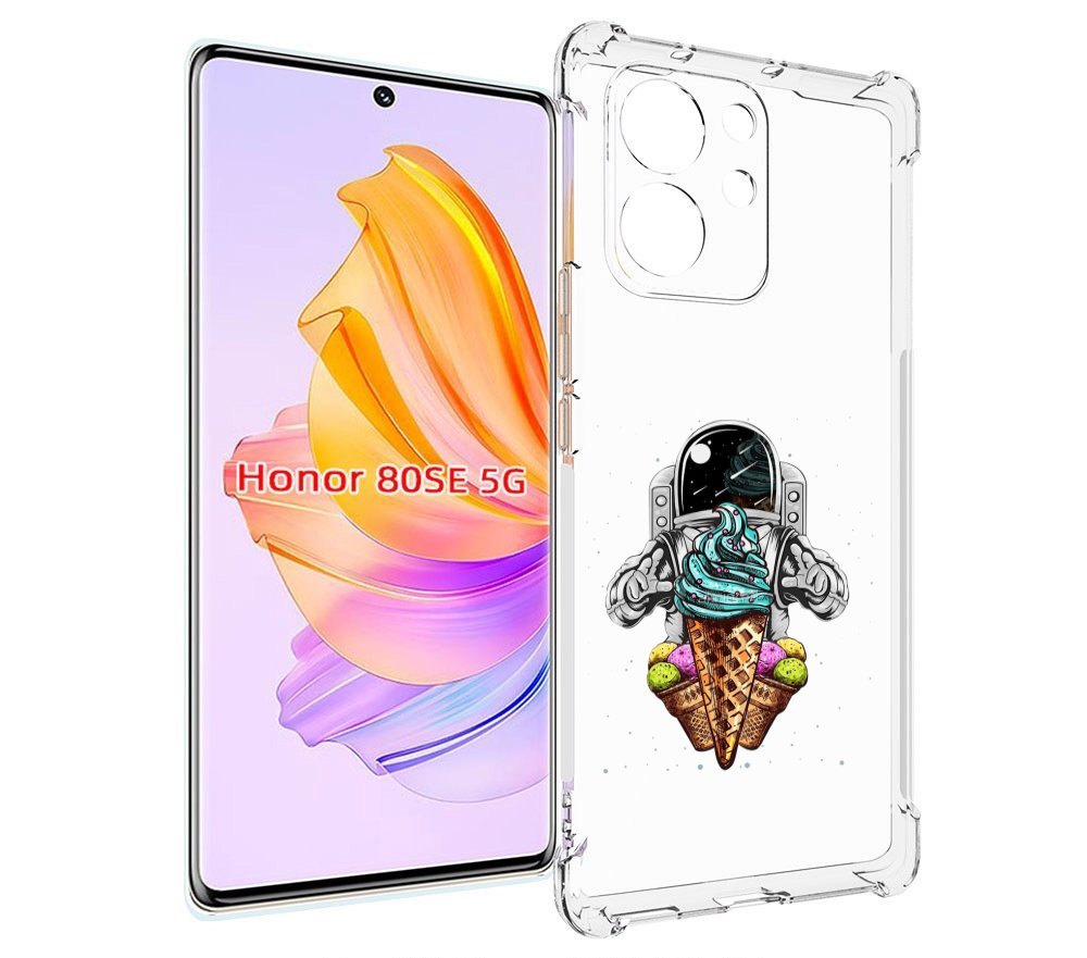 

Чехол MyPads астронавт-любит-мороженное для Honor 80 SE, Прозрачный, Tocco