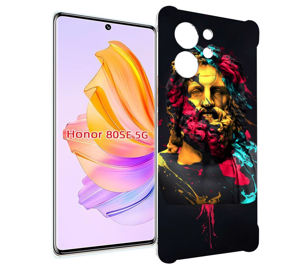 

Чехол MyPads арт-статуя-краски для Honor 80 SE, Прозрачный, Tocco