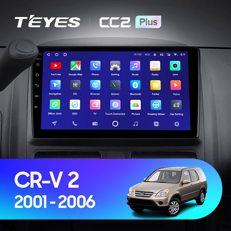 

Штатная магнитола Teyes CC2 Plus 4/64 Honda CR-V 2 (2001-2006), CC2 Plus