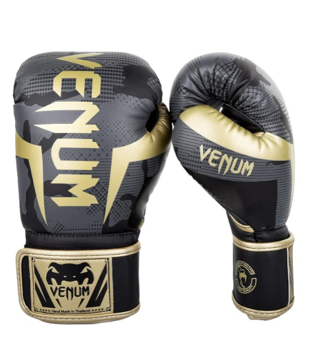 

Перчатки Elite 12oz камуф./золот., Черный;золотистый, Elite