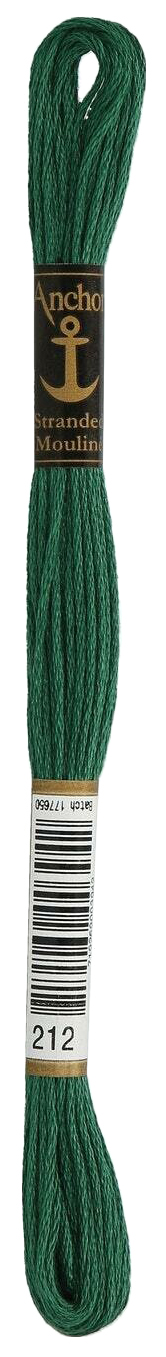 Нитки мулине Anchor Stranded Cotton 4635000-00212 8 м зеленый