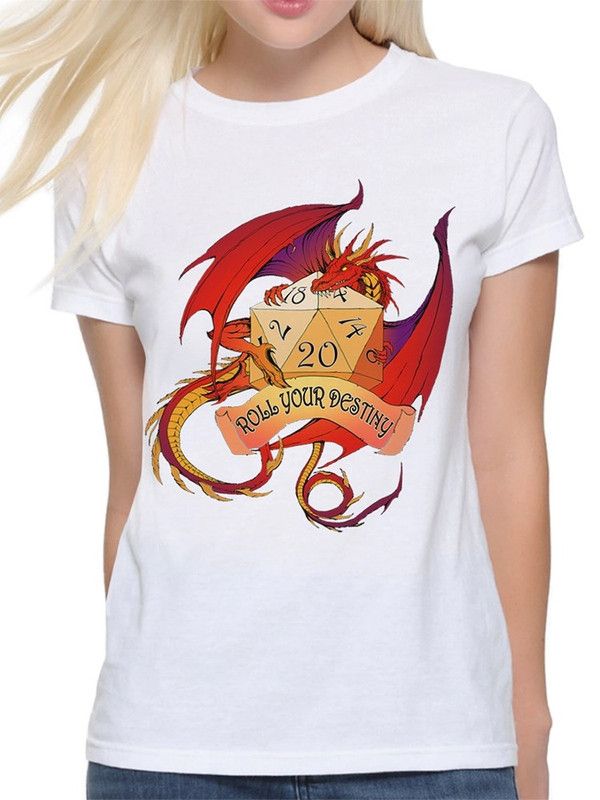 

Футболка женская Design Heroes D&D - Подземелья и Драконы 1 белая L, Белый, D&D - Подземелья и Драконы 1