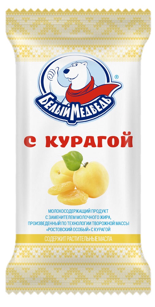 

Творожная масса Белый медведь с курагой 22% СЗМЖ 180 г