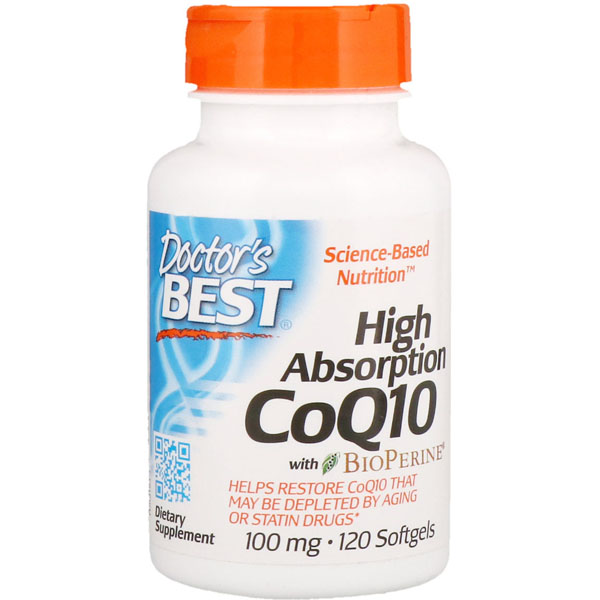 Doctor's Best CoQ10 with BioPerine 100 мг, 120 softgels, Коэнзим Q10 (убихинон)