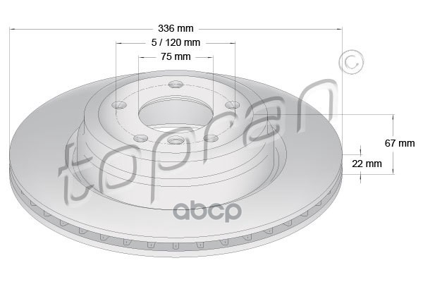 Диск Тормозной Замена Для Hp-501232755 topran арт 501232001 6710₽