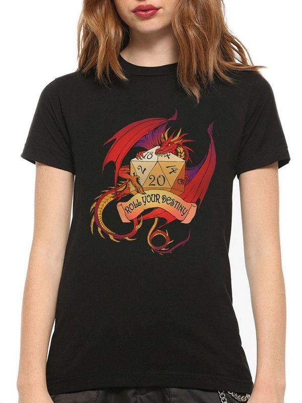 

Футболка женская Design Heroes D&D - Подземелья и Драконы 1 черная L, Черный, D&D - Подземелья и Драконы 1