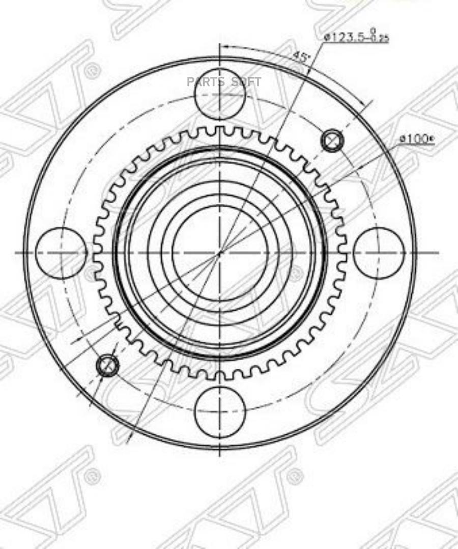 

Ступичный Узел Задн.Ммс Мirаgе Dingо 98-/Lаnсеr Сеdiа 00- 4Х100 SAT stmr493619