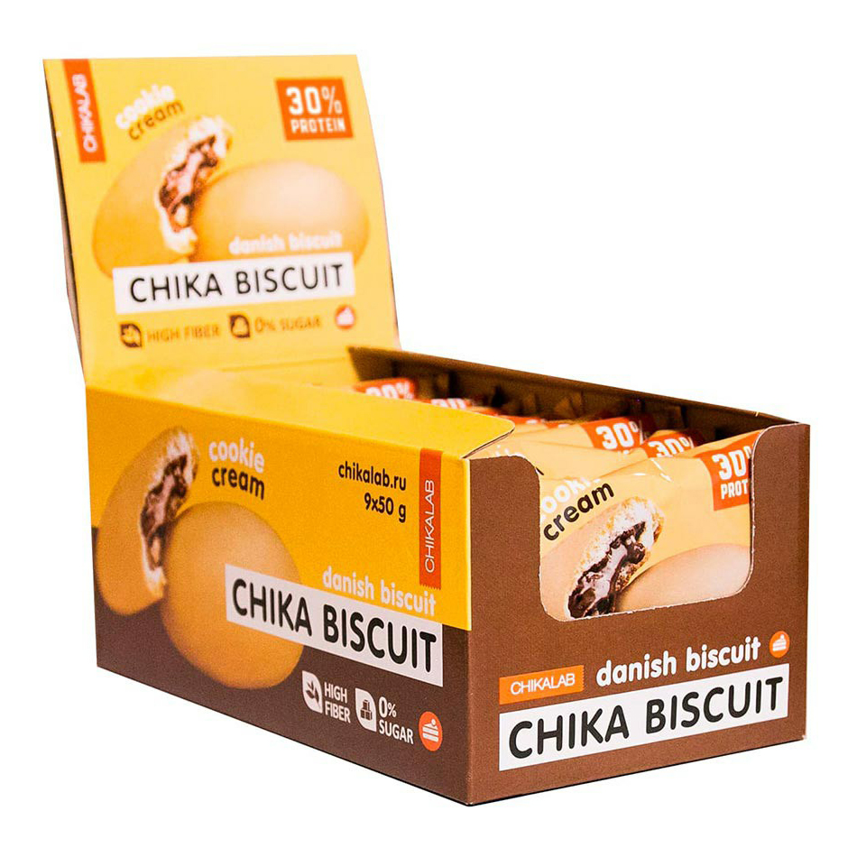 Печенье Chikalab Chika Biscuit Бисквит датский бисквитное с начинкой 50 г