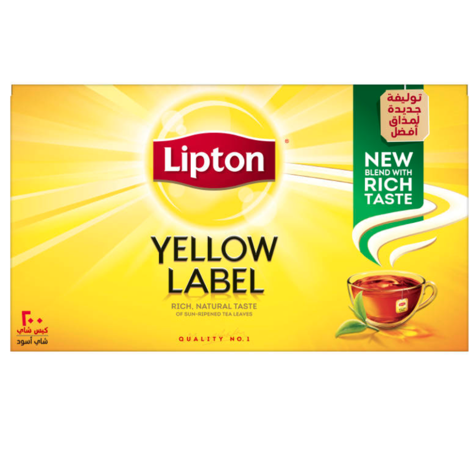 Черный чай Lipton, 100 пакетиков по 2 г