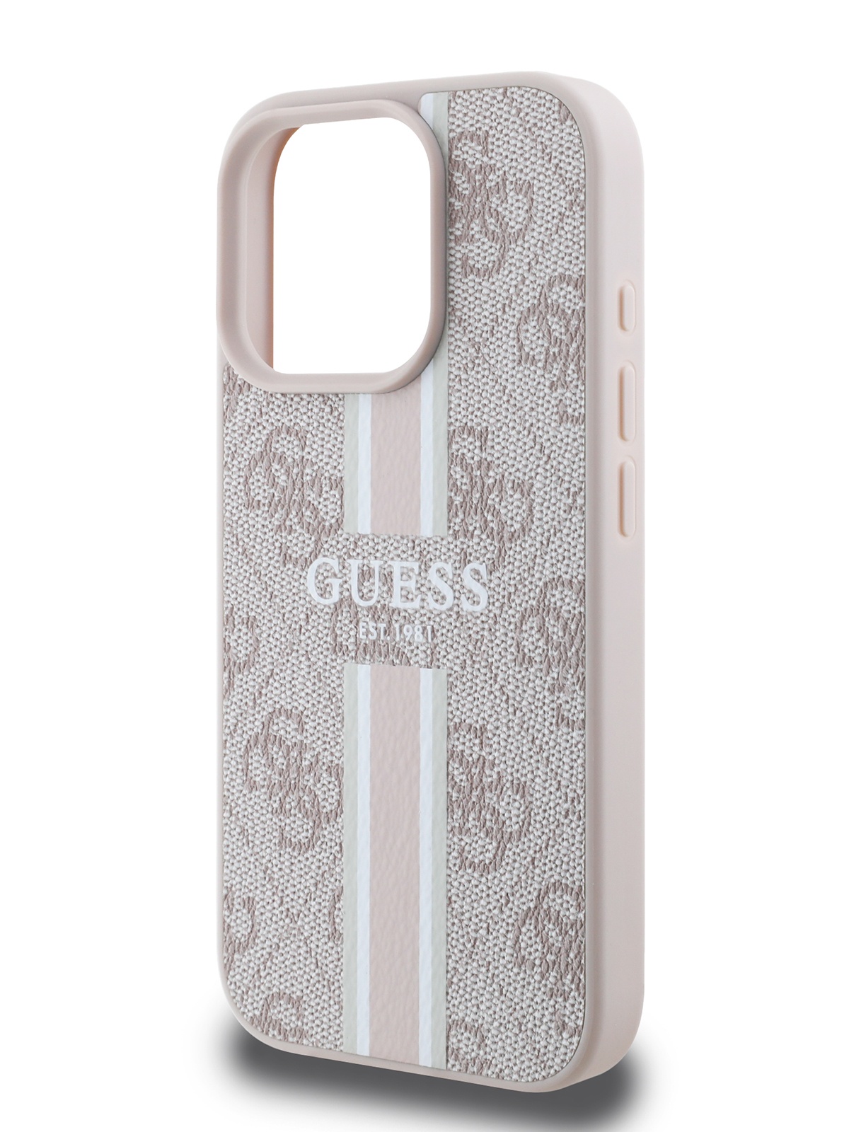 

Чехол Guess для iPhone 16 Pro MagSafe из экокожи, розовый