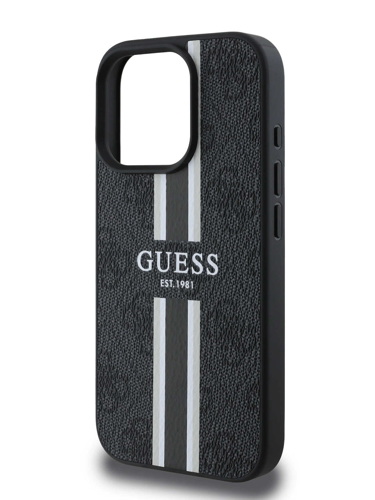 

Чехол Guess для iPhone 16 Pro MagSafe из экокожи, черный