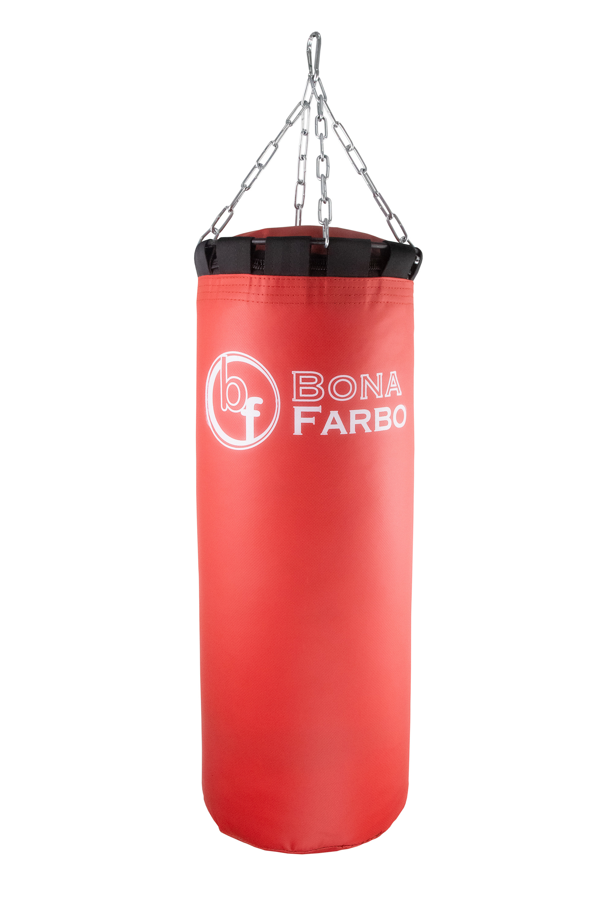 фото Боксерский мешок bf20 кг, кожзам, резиновый текстиль, красный. bona farbo