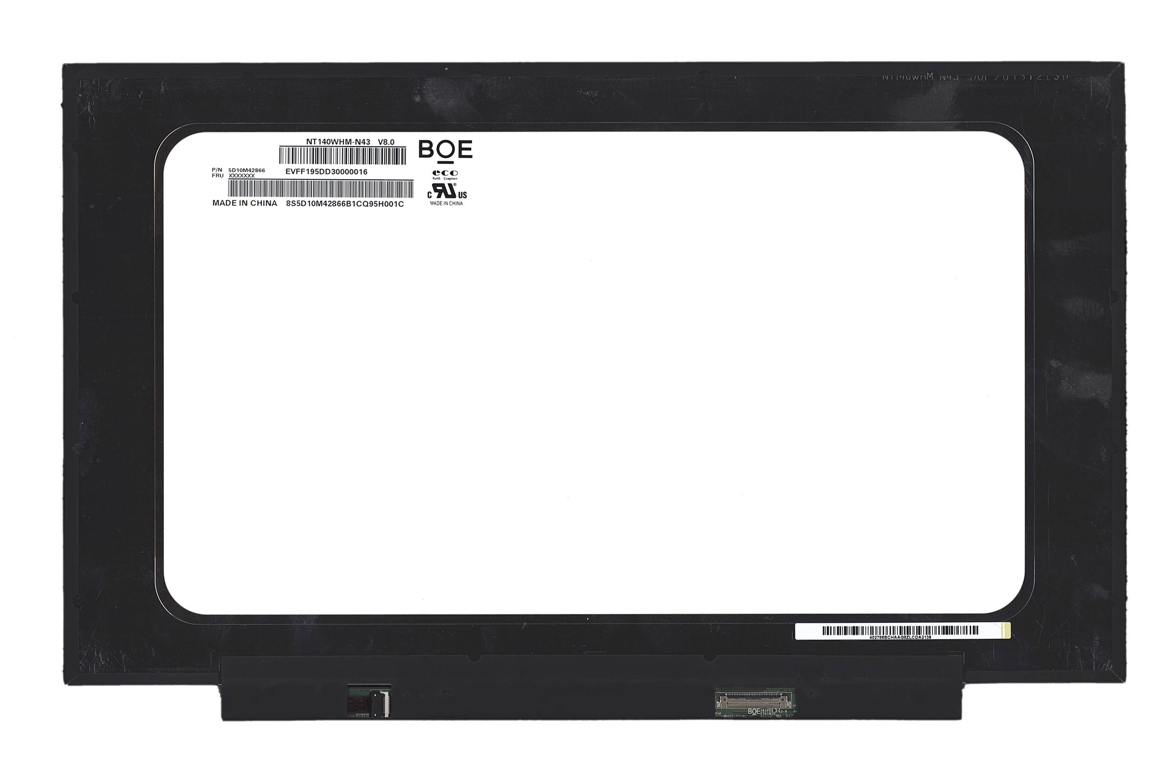 

Матрица OEM для ноутбука NT140WHM-N43 V8.0 (100160903V), совместимая с p/n: NT140WHM-N43 V8.0