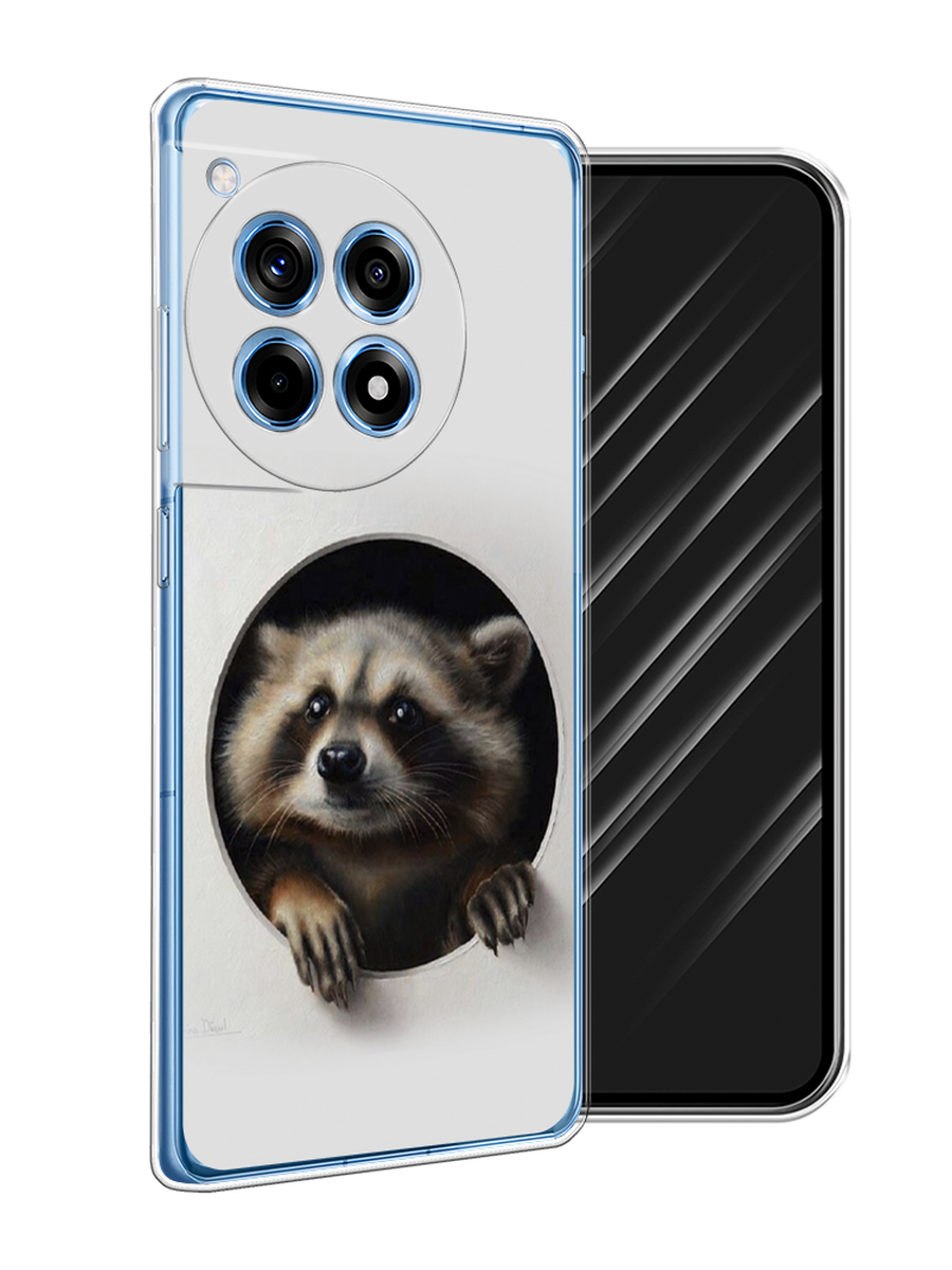 

Чехол Awog на OnePlus Ace 3 "Любопытный енот", Коричневый;черный;белый, 154550-1