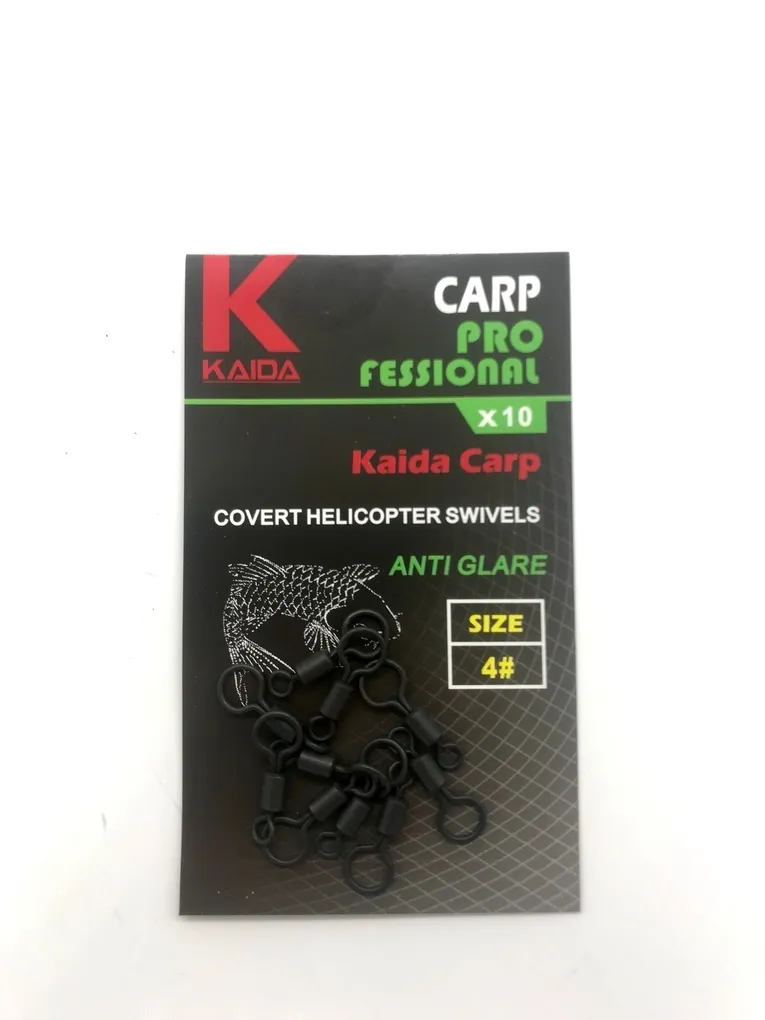 

Рыболовный вертлюг Kaida Covert Helicopter Swivels Diamond Eye 30 кг, 10 шт, Covert Helicopter Swivels Diamond Eye