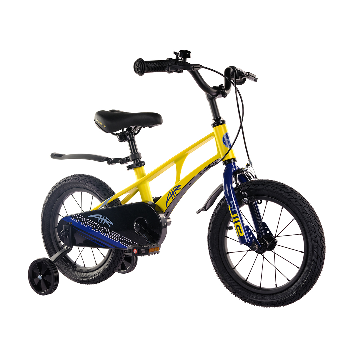 Детский велосипед MAXISCOO Air 14 Стандарт Плюс 2024 желтый матовый