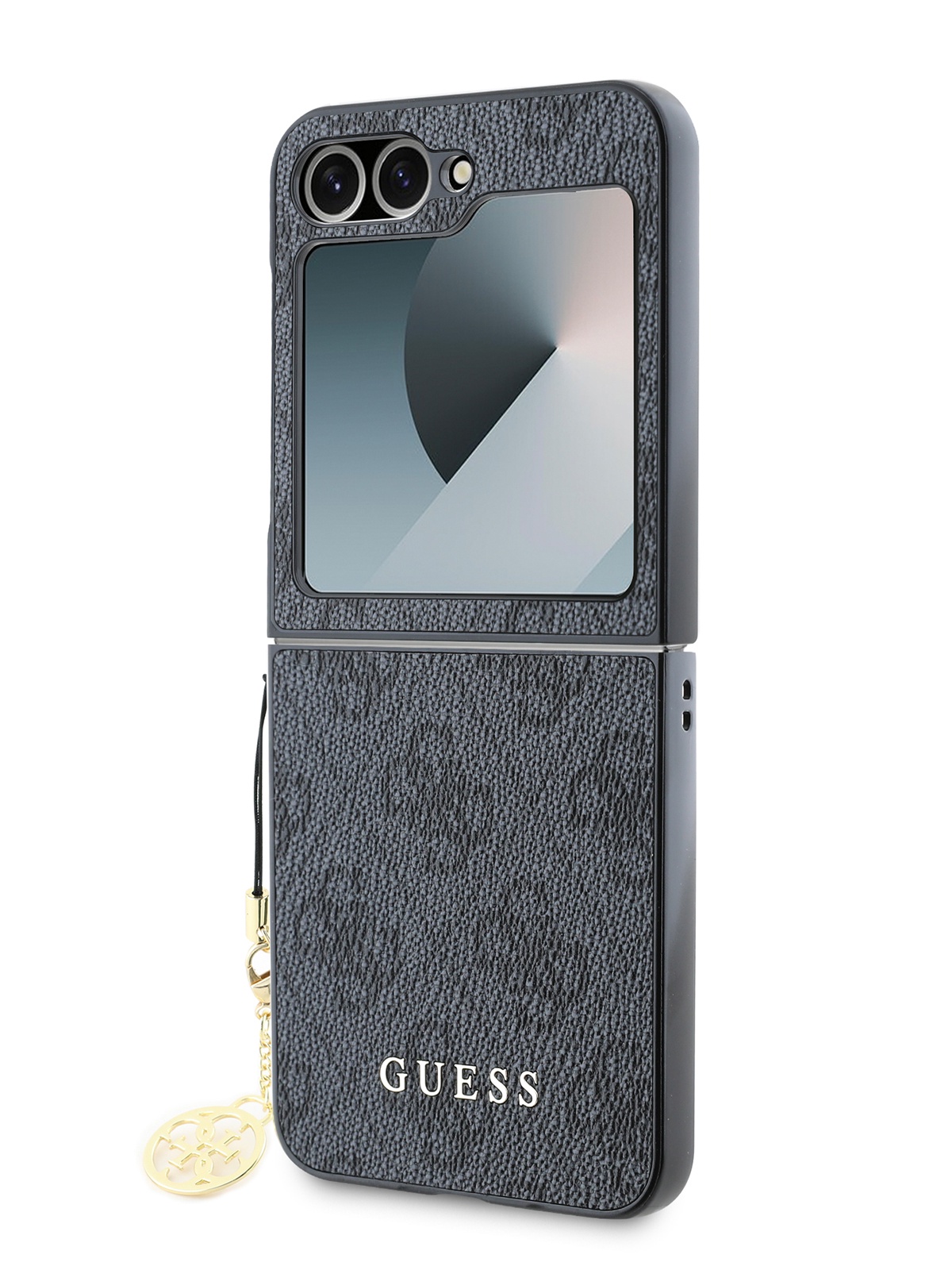 

Чехол Guess для Galaxy Z Flip6 из экокожи с подвеской, черный