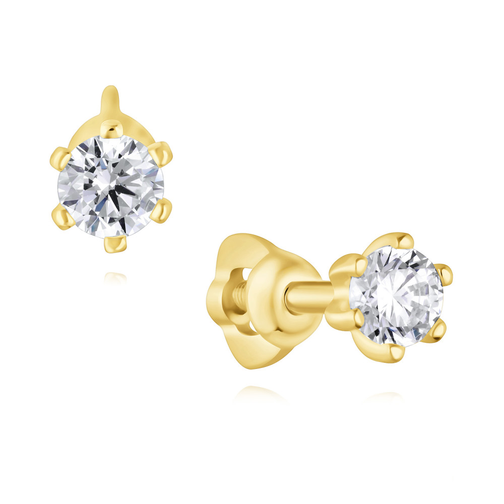 

Серьги из золота AdamaS 2110997/01-А55-72, фианит, 2110997/01-А55-72