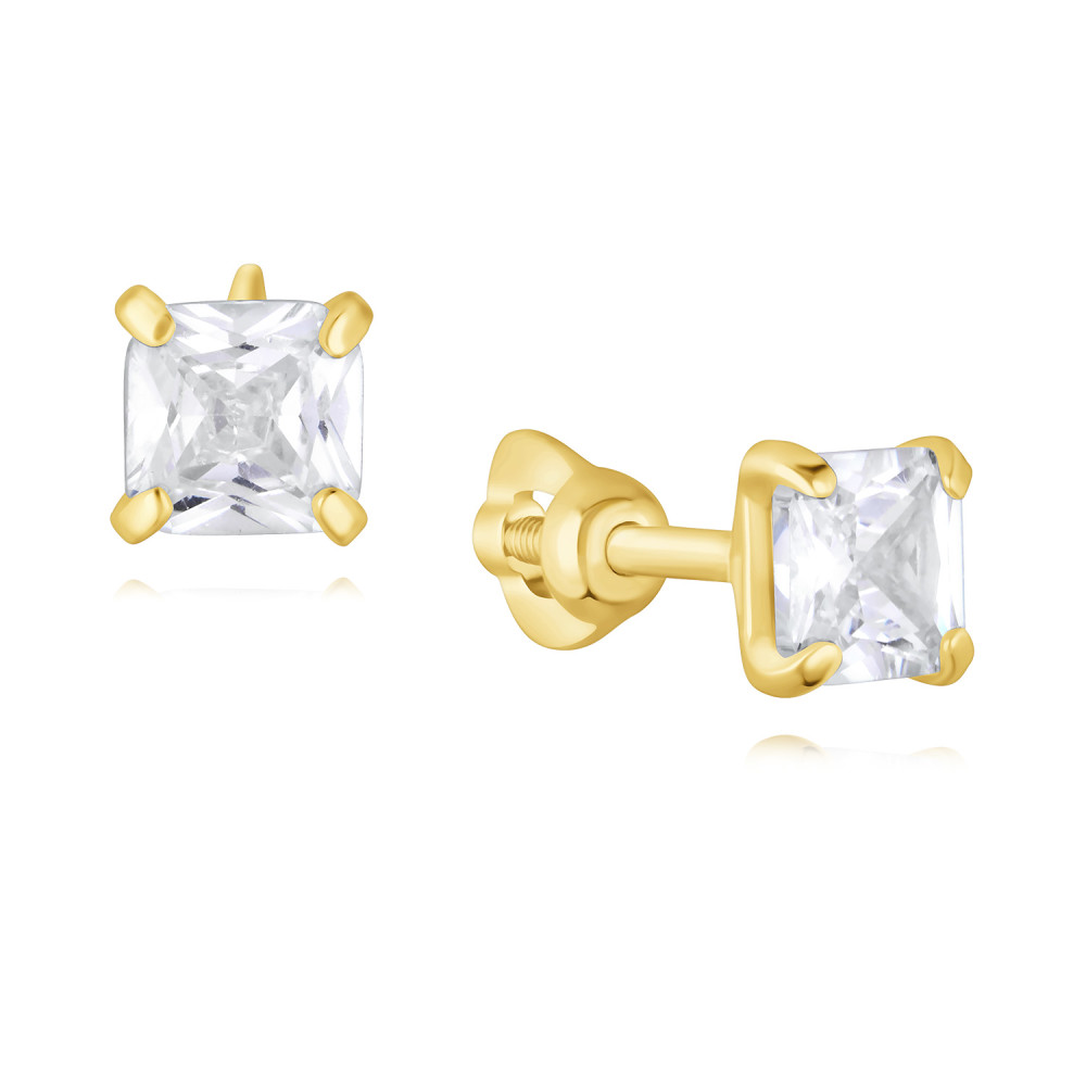 

Серьги из золота AdamaS 2110832/01-А55-72, фианит, 2110832/01-А55-72