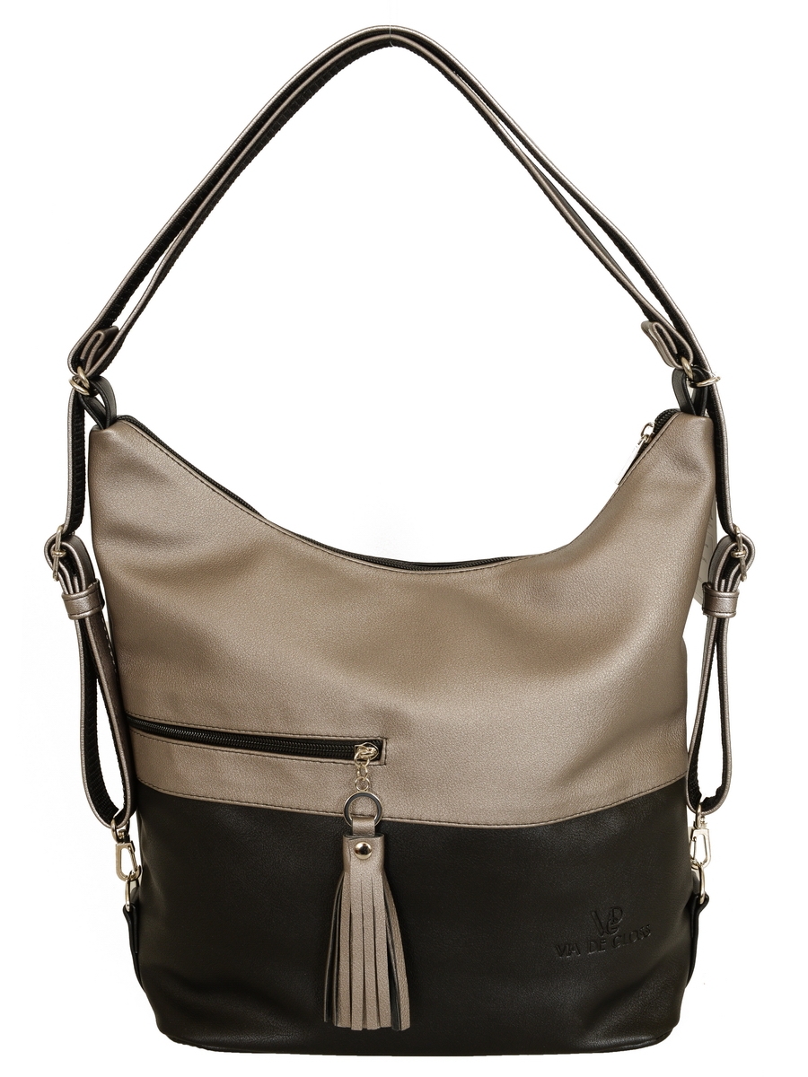 Сумка-рюкзак женская Via De Gloss 142805, черный