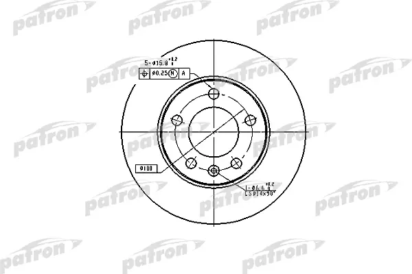 

Тормозной диск PATRON комплект 1 шт. PBD2805