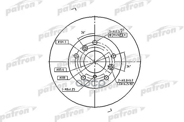 

Тормозной диск PATRON комплект 2 шт. PBD2571