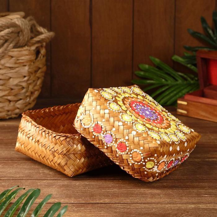 

Корзинка бамбуковая "Осенняя" 16х16х10 см, Indonesian style