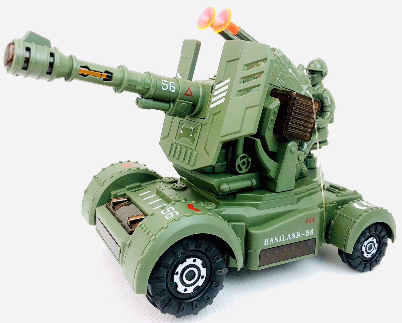 Военная техника Klox Toys Basilask-56 пушка гаубица с фигурками солдат, подвижная пушка