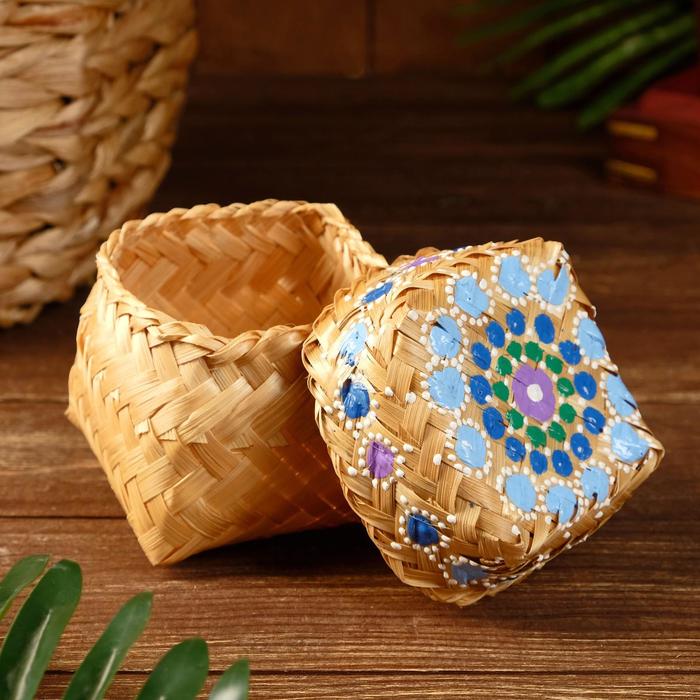 

Корзинка бамбуковая "Лето" 9х9х9 см, Indonesian style