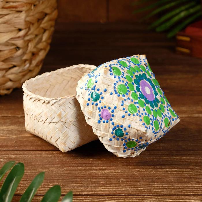 

Корзинка бамбуковая "Весна" 9х9х9 см, Indonesian style