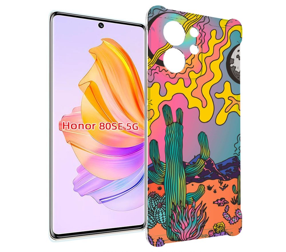 

Чехол MyPads акварельные рисунки для Honor 80 SE, Прозрачный, Tocco