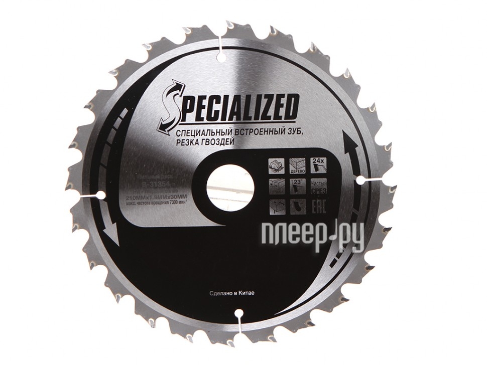 

Диск Makita B-31354 пильный по дереву с гвоздями, 210x30mm, 24 зуба