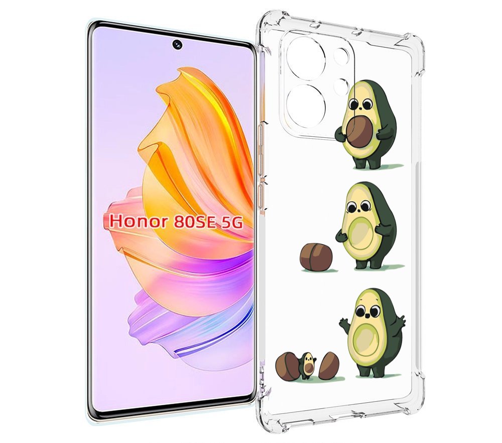 

Чехол MyPads авокадо-с-малышом для Honor 80 SE, Прозрачный, Tocco