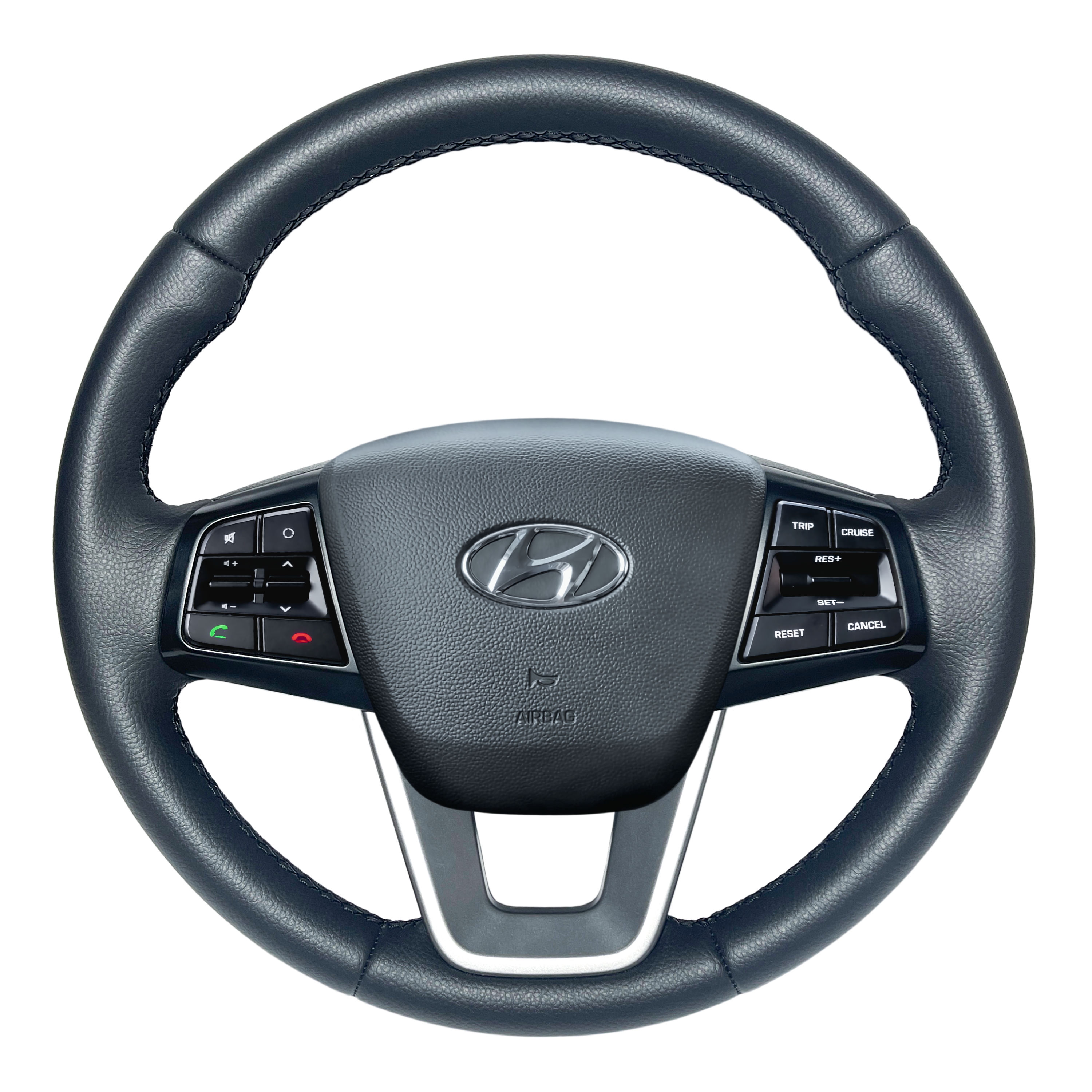 

Оплетка на руль Vseopletki Hyundai Creta для замены штатной кожи, Черный, Hyundai Creta